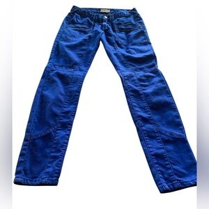 Free People Moto Skinny Jeans , size 27 , cobalt blue
